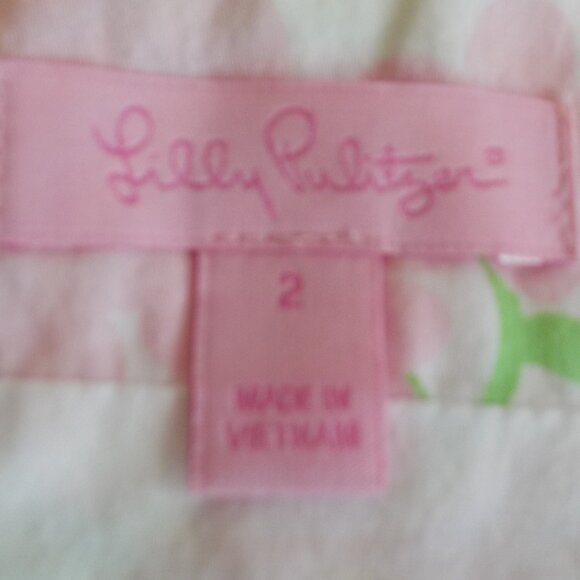Lilly Pulitzer Skirt - Floral Spring Flare Lined - Size 2- 100% Cotton   (597) - Picture 2 of 7